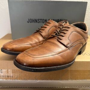 Johnston and Murphy. Lace Up Leather Oxfords - Tan/Light Brown. Size 11